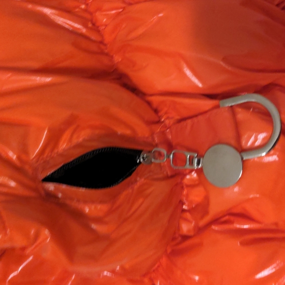 Spark paws red puffer fleece lined  faux fur brim  hoodie multiple sizes availab - Picture 5 of 9